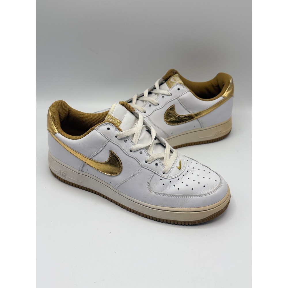 Nike Wmns Air Force 1 Low Clientele White Gold 307109-172 Size Women 12 No Box